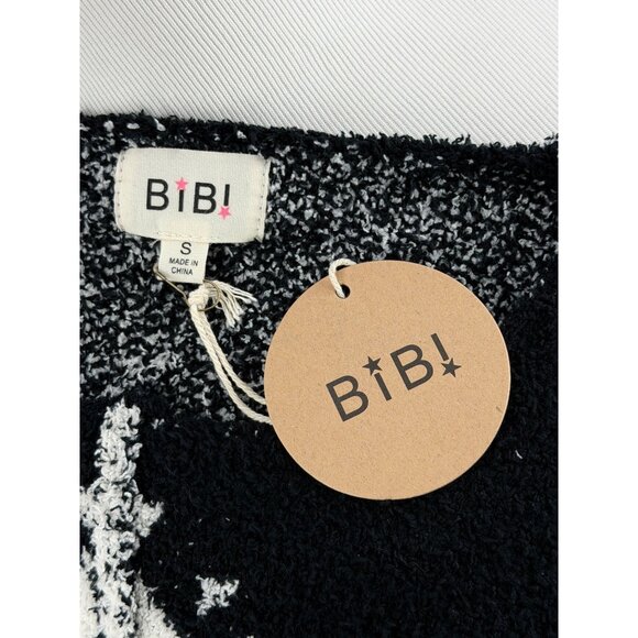 NWT Black White Slouchy Aztec Sweater | Boho Coastal Cowgirl Whimsigoth Tribal S - Picture 12 of 16